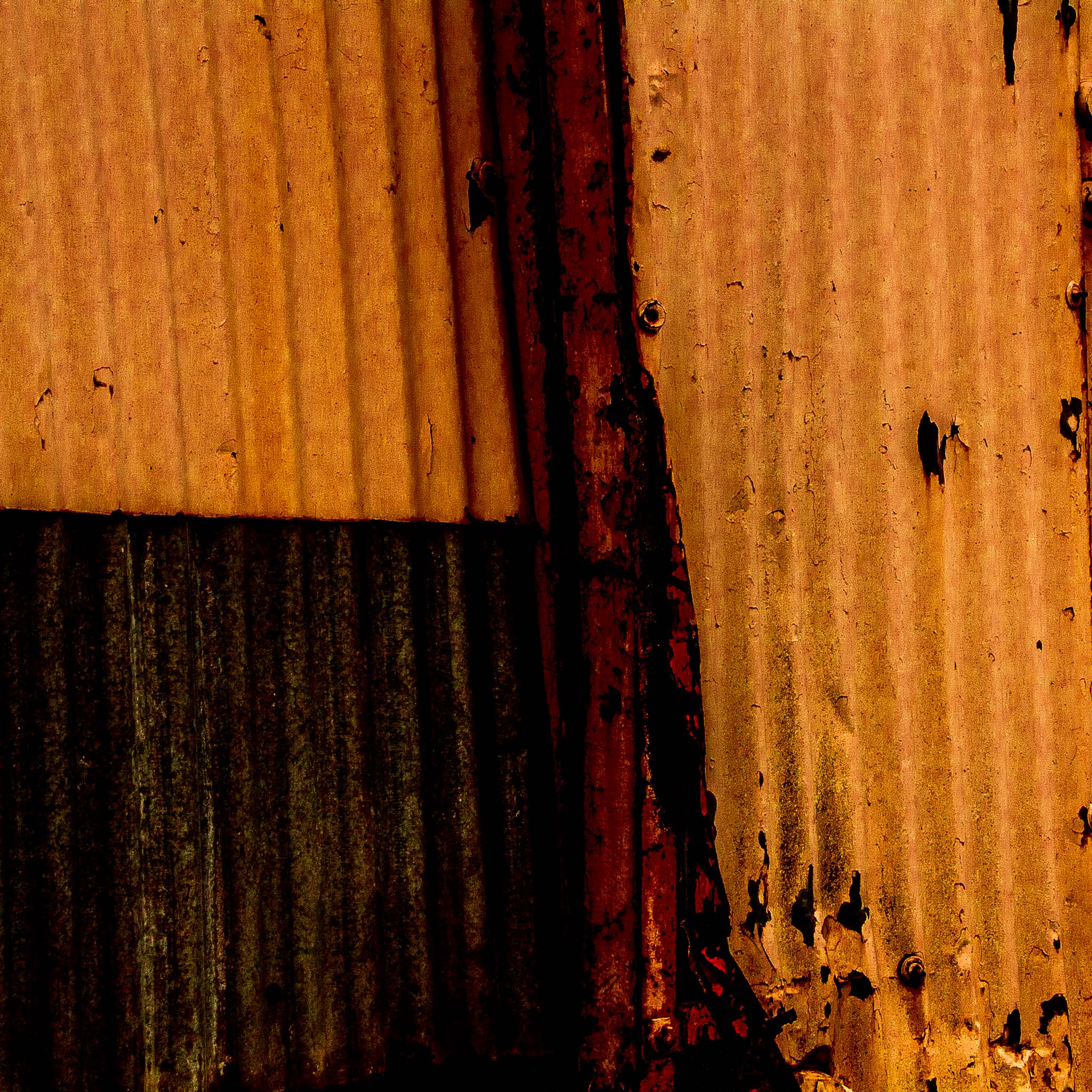Veggbilder |  | Wall in orange, red and black | fotokunst kunstfoto foto kunst bilder aluminiumsplate wall art